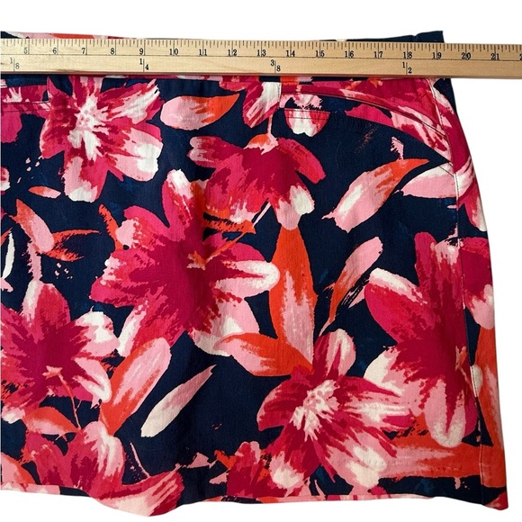 Zoe + Phoebe Tropical Print Bright & Bold Floral Print Skorts Tennis Size PXL - Picture 8 of 9